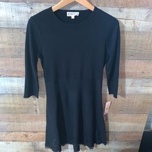Nanette Lepore Luciana Knit Dress Small NWT Black